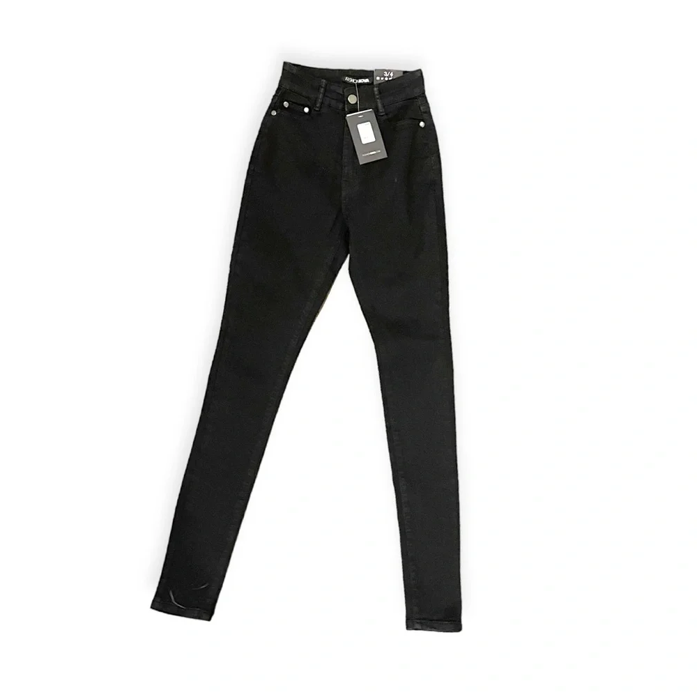🆕🏷️ FASHION NOVA Caroline High-Rise medium stretch Black Skinny Jeans size 3/4 - Picture 4 of 6